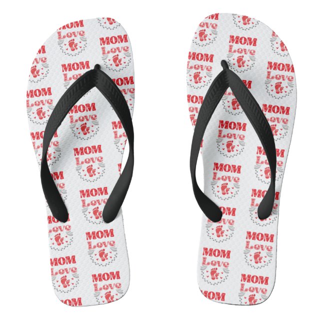 Liebe der niedlichen Mama Flip Flops (Fußbett)