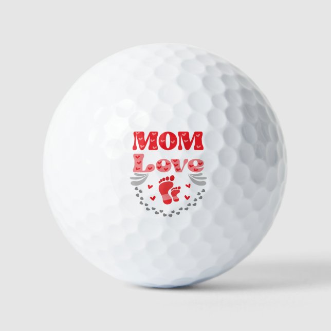 Liebe der niedlichen Mama Golfball (Vorderseite)