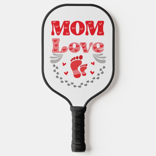 Liebe der niedlichen Mama Pickleball Schläger (Vorderseite)
