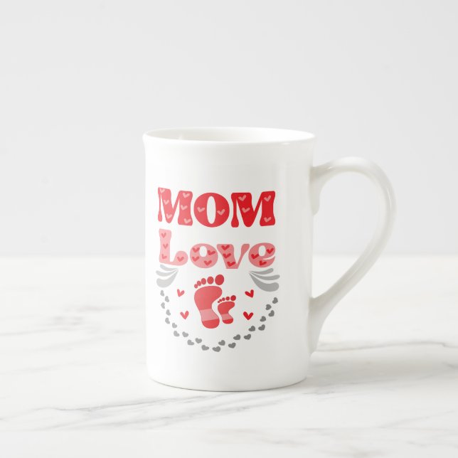 Liebe der niedlichen Mama Prozellantasse (Rechts)