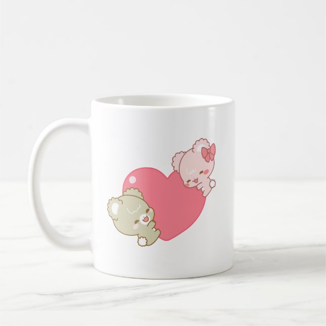 Liebe der niedlichen Zuckerkuchen Kaffeetasse (Links)