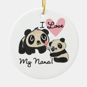 Liebe der Panda-I meine Nana Keramik Ornament