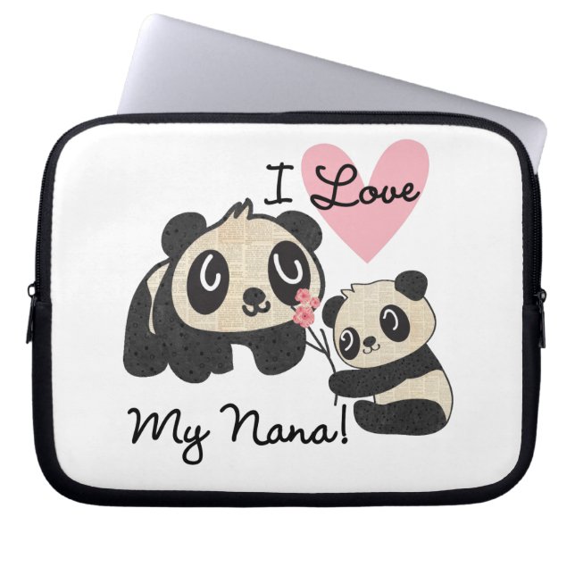 Liebe der Panda-I meine Nana Laptopschutzhülle (Vorderseite)