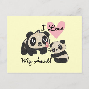Liebe der Panda-I meine Tante Postkarte