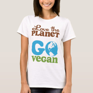 Liebe der Planet gehen vegan T-Shirt