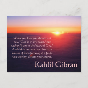 Liebe - Der Prophet von Kahlil Gibran Postkarte