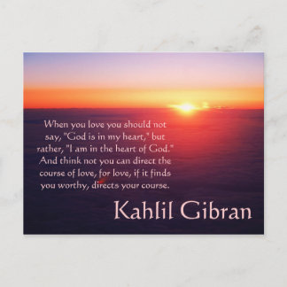 Liebe - Der Prophet von Kahlil Gibran Postkarte