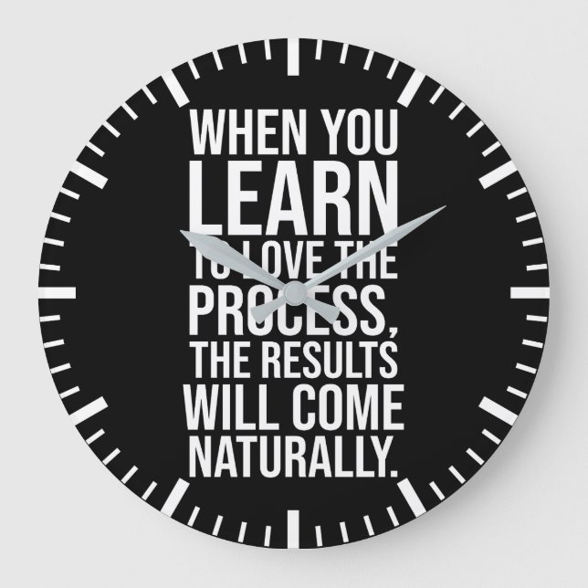 Liebe Der Prozess - Erfolgreiches Hustle Gym Motiv Große Wanduhr (Vorderseite)