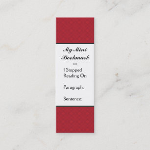Liebe der Schmetterlinge Deep Red Lace Personali Mini Visitenkarte