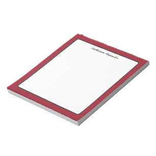 Liebe der Schmetterlinge   Vollfarbige rote Grenze Notizblock