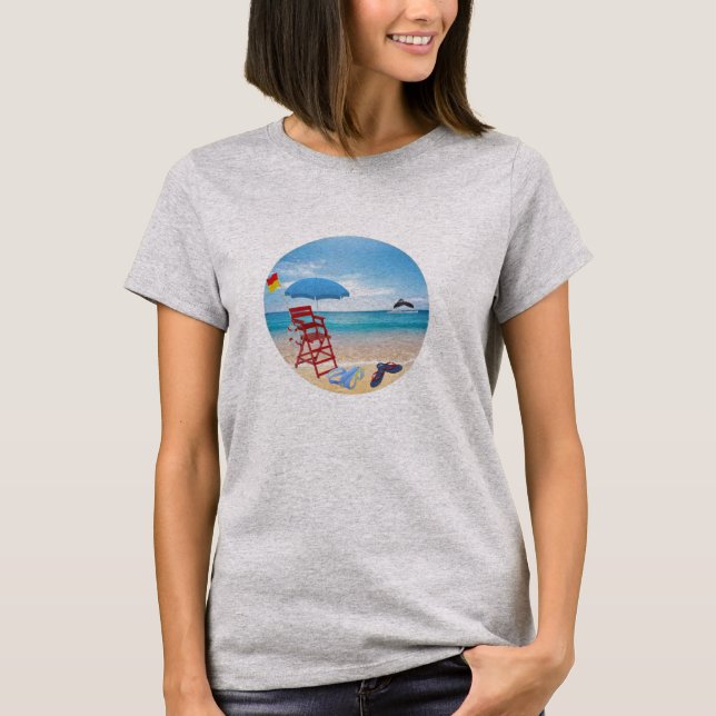 Liebe Der T - Shirt am Strand (Vorderseite)
