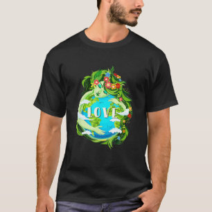 LIEBE Der Tag der Erde Rette unsere Planeten-Umwel T-Shirt