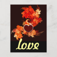 Liebe der tanzenden Feuervögel Postkarte