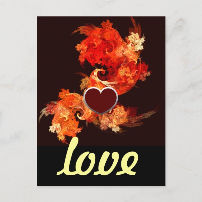 Liebe der tanzenden Feuervögel Postkarte (Vorderseite)