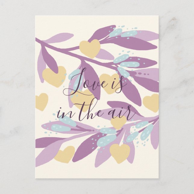 Liebe der Valentinstag-Blume für die Branchen Postkarte (Vorderseite)