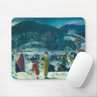 Liebe der Vintagen Schneeszene Mousepad