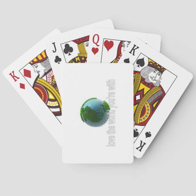 Liebe der Welt, mit der du zusammen bist Spielkarten (Rückseite)