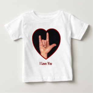 LIEBE DER ZEICHEN-SPRACHENi SIE HERZ, HAND Baby T-shirt