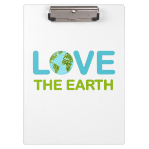 Liebe der Zwischenablage zum Earth Earth Day Klemmbrett