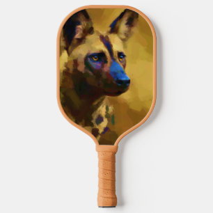 Liebe des Afrikanischen Wildhundes gestrichen Pickleball Schläger
