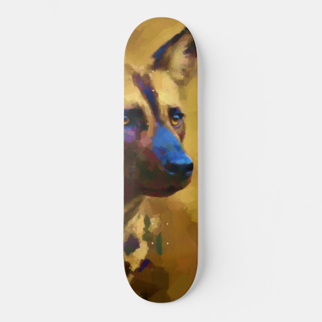 Liebe des Afrikanischen Wildhundes Skateboard (Vorderseite)