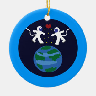 Liebe des Astronauten Keramik Ornament