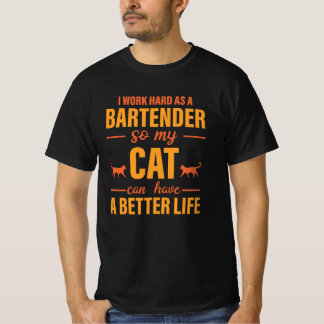 Liebe des Barkeepers für Katze T-Shirt