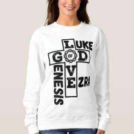 Liebe des biblischen Kreuzworträts der Frauen Sweatshirt