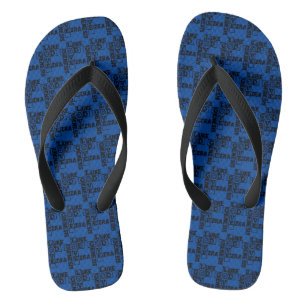 Liebe des biblischen Schlagworts Blu All-over Unis Flip Flops