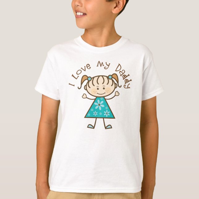 Liebe des Blau-I mein Vati-Geschenk T-Shirt (Vorderseite)