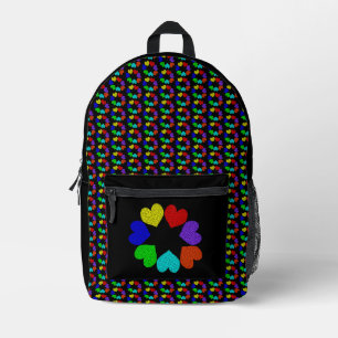 Liebe des Blumenbogens Bedruckter Rucksack