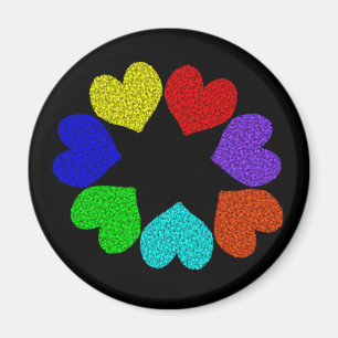 Liebe des Blumenragens Magnet