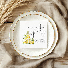 Liebe des Brautparty "First Spritz Name" Serviette