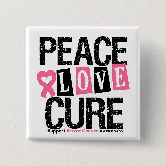 Liebe des Brustkrebses Button (Vorderseite)