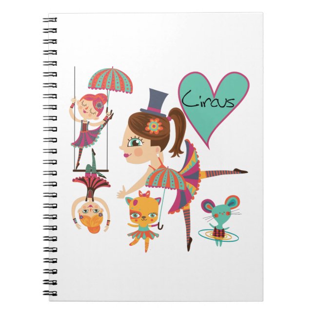 Liebe des Circus Notebook Journal Notizblock (Vorderseite)