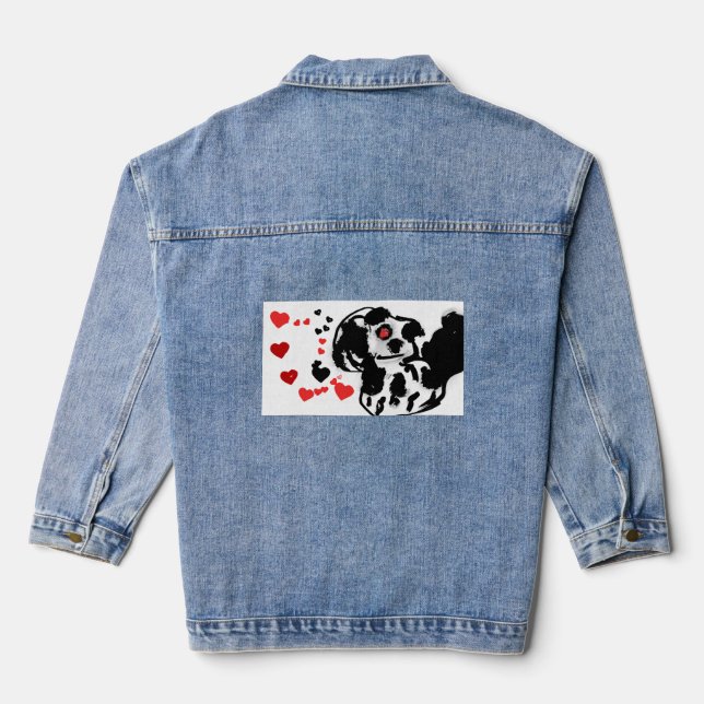 Liebe des Dalmatiners Jeansjacke (Rückseite)