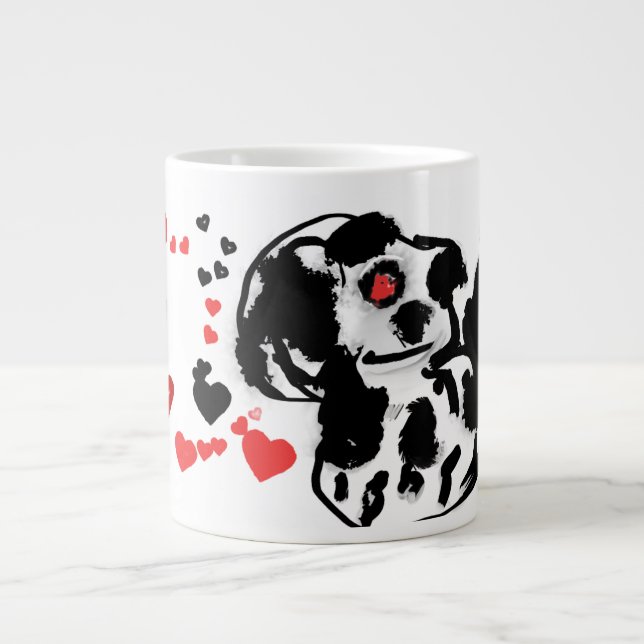 Liebe des Dalmatiners Jumbo-Tasse (Vorderseite)