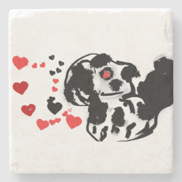 Liebe des Dalmatiners Steinuntersetzer