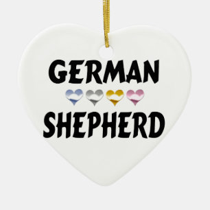 Liebe des deutschen Schäferhirds Keramikornament