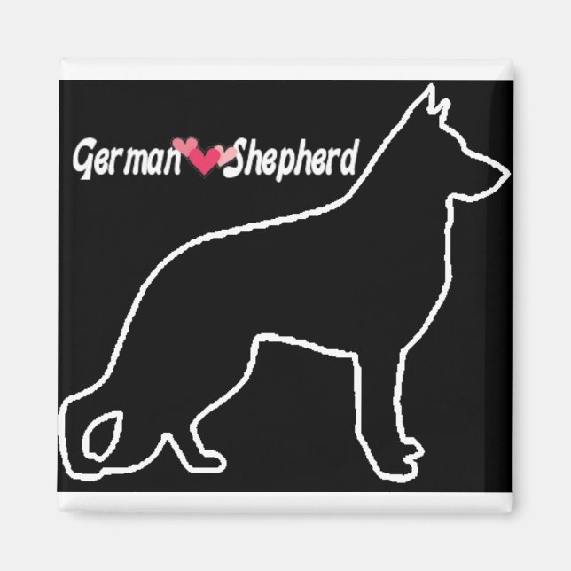 Liebe des deutschen Schäferhundes Magnet (Vorne)