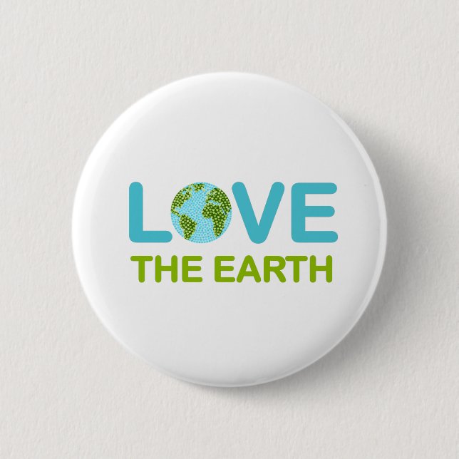 Liebe des Earth Earth Day Button (Vorderseite)