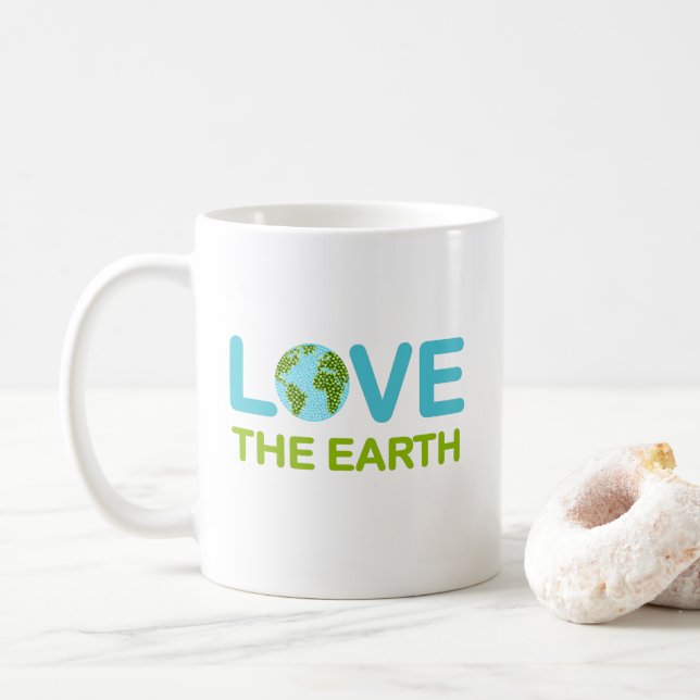 Liebe des Earth Earth Day Kaffeetasse (Mit Donut)