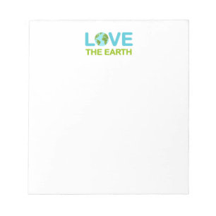 Liebe des Earth Earth Day Notepad Notizblock