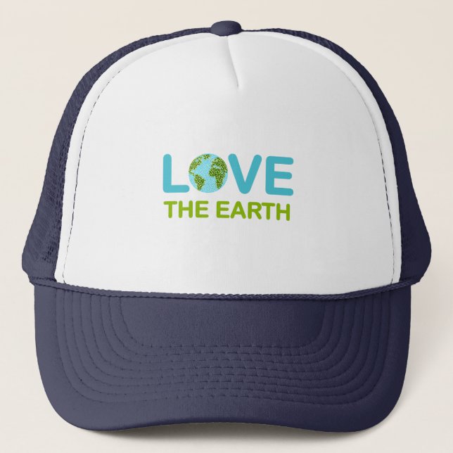 Liebe des Earth Earth Day Truckerkappe (Vorderseite)