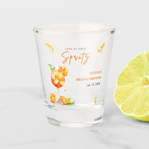 Liebe des ersten Spritz Cocktail Orange Brautparty Schnapsglas