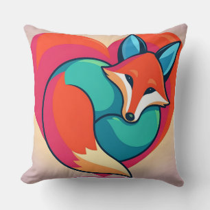 Liebe des farbenfrohen Fuchses: Muttertag Kissen