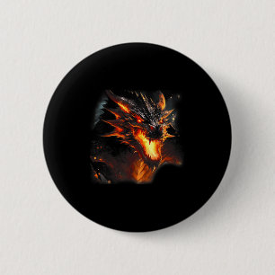 Liebe des Feuerdrachen Kopf Mythische Drache atmen Button