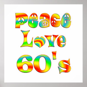 Liebe des Friedens 60er Jahre Poster