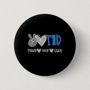 Liebe des Friedens Behandlung Typ 1 Diabetes Button