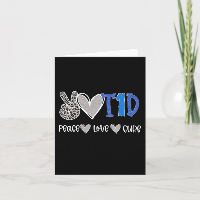 Liebe des Friedens Behandlung Typ 1 Diabetes Karte (Vorderseite)